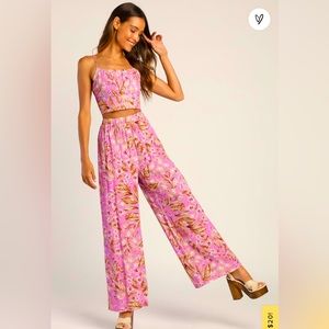 NWT Lulus Ladies Two Piece Floral Jumpsuit size XL
